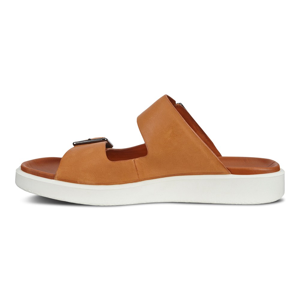 ECCO Mens Slides Brown - Flowt Lx - BUL-698071